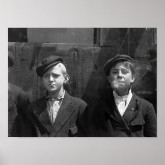 Newsies Smoking - St. Louis - 1910 Poster