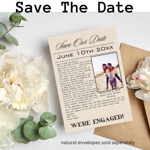 NEWSLETTER Save Our Date Wedding Announcement 