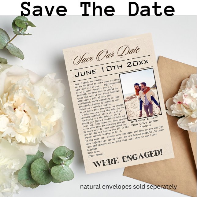 NEWSLETTER Save Our Date Wedding Announcement  (Creator Uploaded)