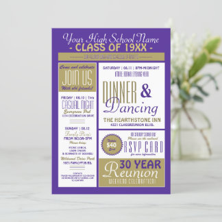 Newsletter Style High School Reunion Invitation