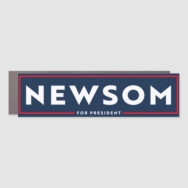 NEWSOM FOR PRESIDENT CAR MAGNET (Front)