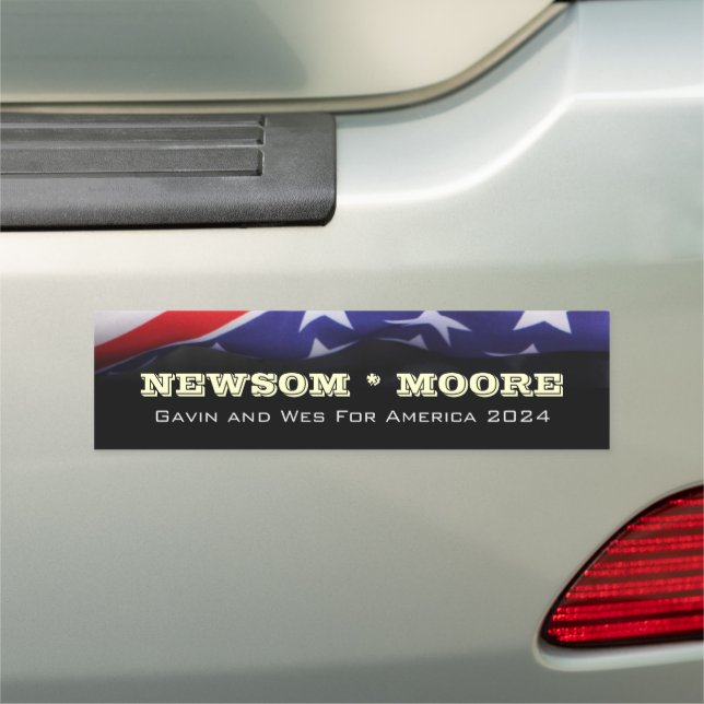 Newsom Moore 2024 Car Magnet (In Situ)