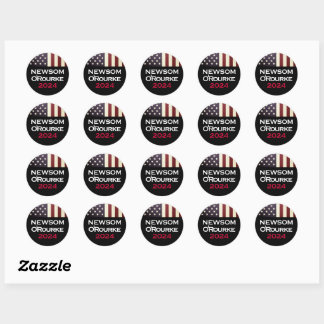 NEWSOME O'Rourke 2024 Americana Campaign Stickers