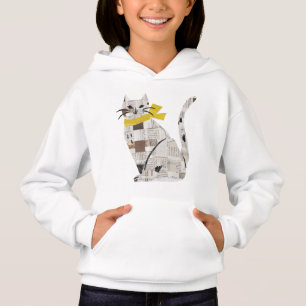 newspapar cat hoodie