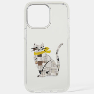 newspapar cat iPhone 15 pro max case