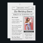 Newspaper 30th Birthday Funny Magazine Cover Photo Invitation<br><div class="desc">Make headlines with your 30th birthday celebration using this incredibly unique Newspaper Funny Magazine Cover Custom Photo Invitation! Styled like a vintage newsprint tabloid, this invitation is designed to capture attention and deliver smiles. It's the perfect way to announce your milestone birthday with a creative and humorous twist, making it...</div>