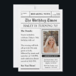 Newspaper 70th Birthday Funny Magazine Cover Photo Invitation<br><div class="desc">Make headlines with your 70th birthday celebration using this incredibly unique Newspaper Funny Magazine Cover Custom Photo Invitation! Styled like a vintage newsprint tabloid, this invitation is designed to capture attention and deliver smiles. It's the perfect way to announce your milestone birthday with a creative and humorous twist, making it...</div>