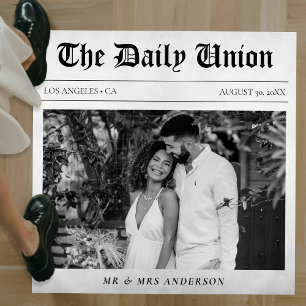 Newspaper Article Wedding Reception Floor Decals