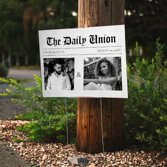Newspaper Article Wedding Sign (Newspaper Article Wedding Sign
)