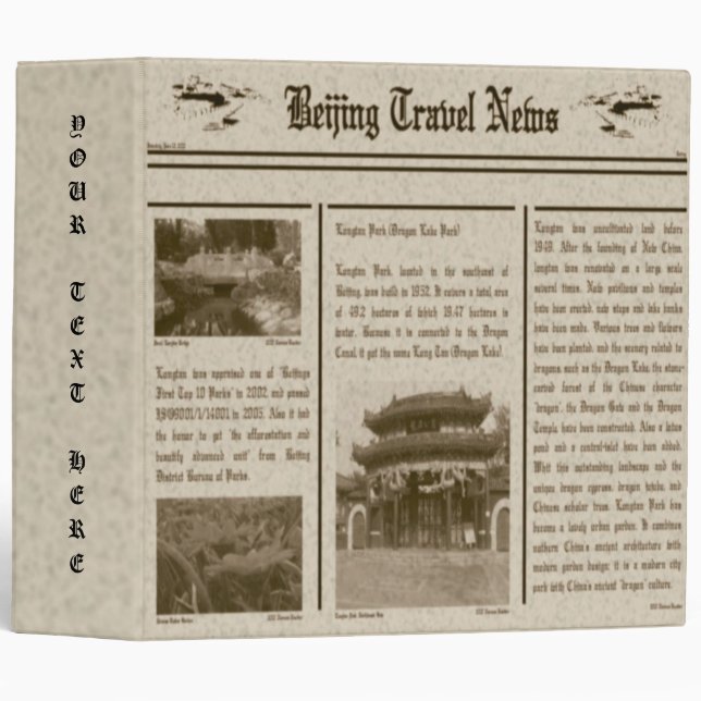 Newspaper Avery Binder (Front/Spine)