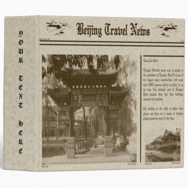Newspaper Avery Binder (Front/Spine)