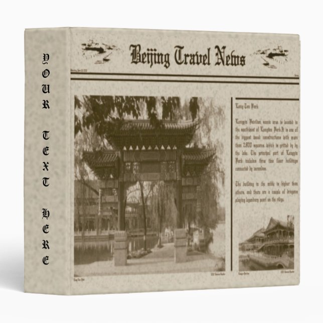 Newspaper Avery Binder (Front/Spine)