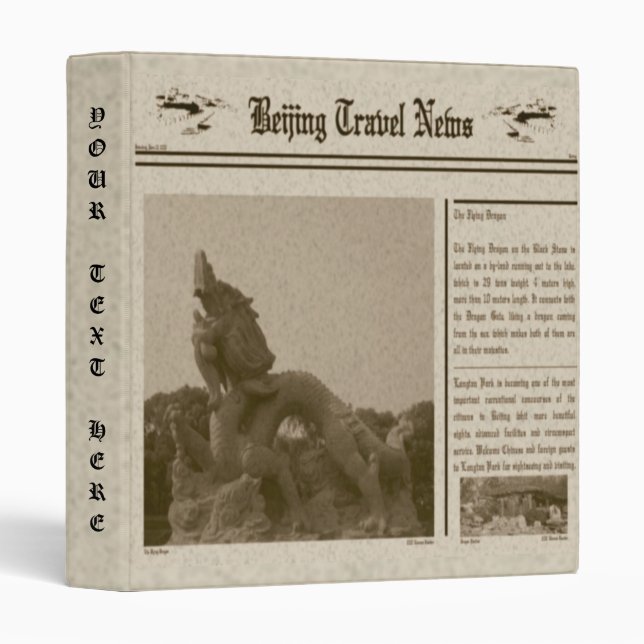 Newspaper Avery Binder (Front/Spine)