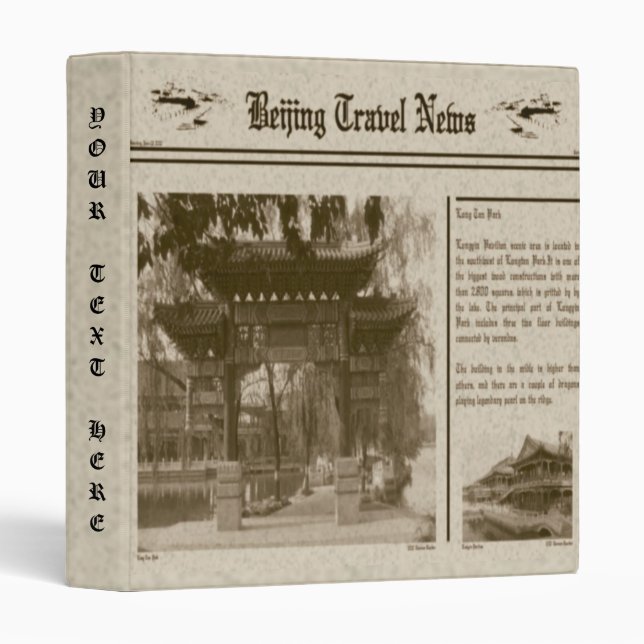 Newspaper Avery Binder (Front/Spine)