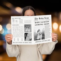 Newspaper Baby Coming Soon Pregnancy Announcement