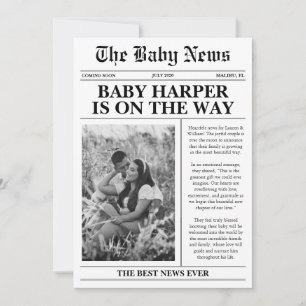 Newspaper Baby Expecting Pregnancy Announcement