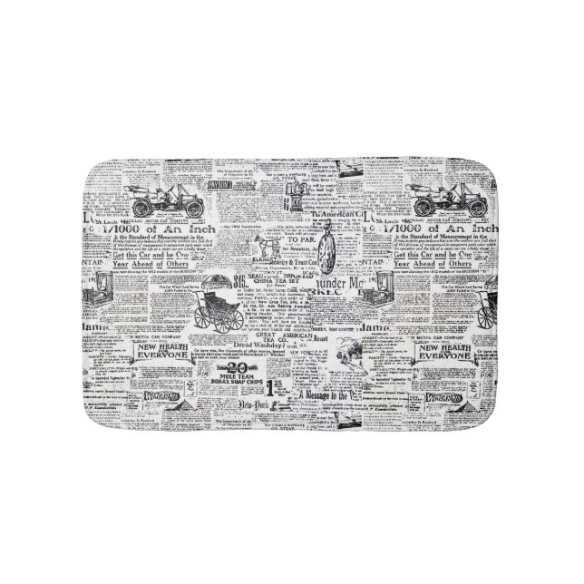 Newspaper Bathroom Mat (Front)
