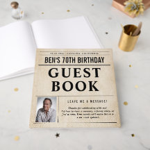 Newspaper Birthday News Funny Humorous Men 70th