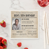 Newspaper Birthday News Funny Humorous Men 70th