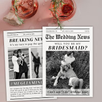 Newspaper Bridesmaid Maid Of Honor Proposal