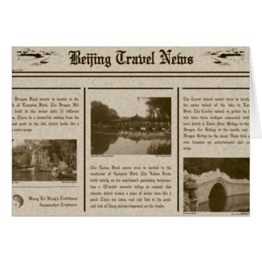 Newspaper Card (Front Horizontal)