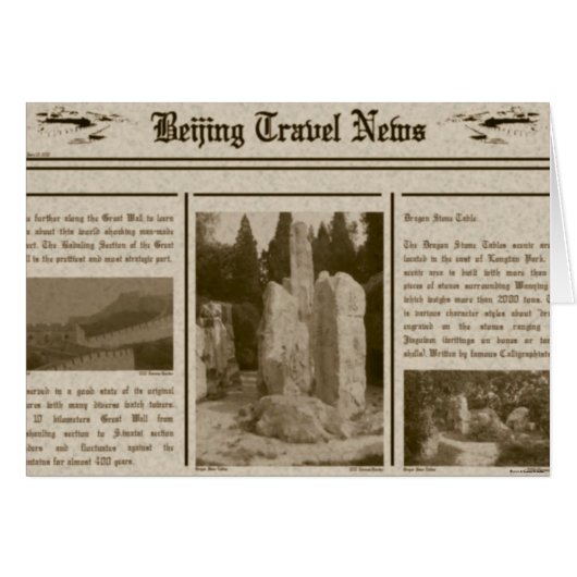 Newspaper Card (Front Horizontal)
