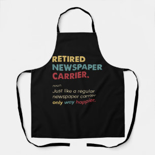 Newspaper Carrier - Retired Retro Definition Desig Apron