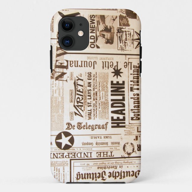 Newspaper Case-Mate iPhone Case (Back)