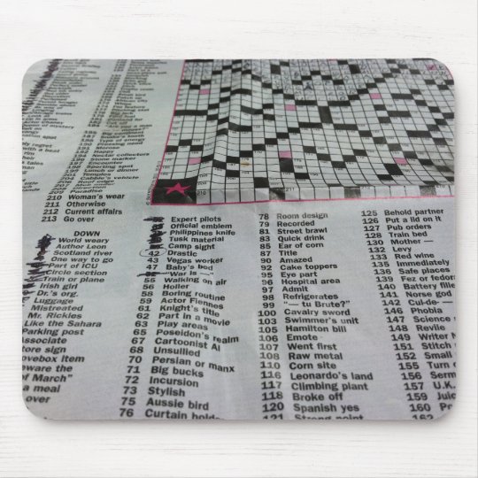 Newspaper Crossword Mouse Pad Zazzle