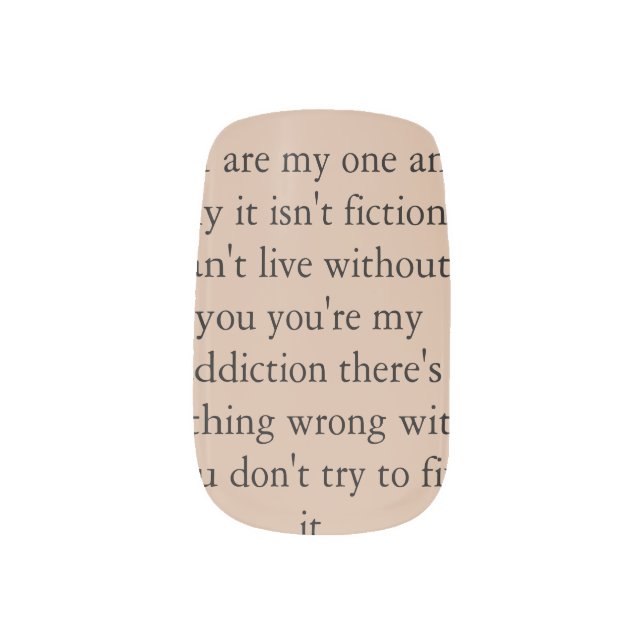 Newspaper Design Nails Minx Nail Art (Right Thumb)