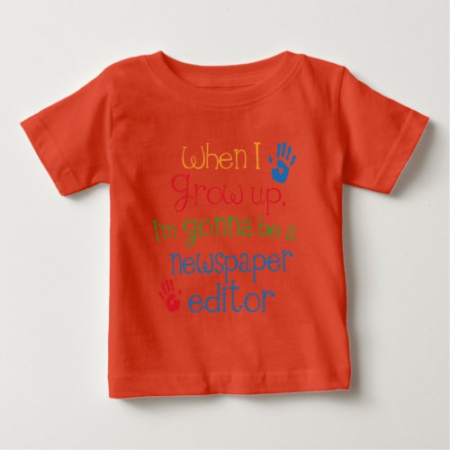 Newspaper Editor Future Child Baby T_Shirt