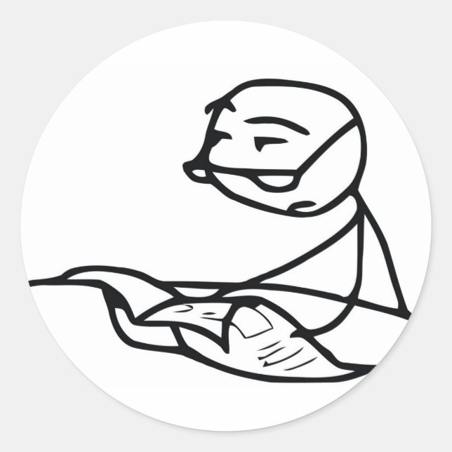 Newspaper Guy Classic Round Sticker (Front)