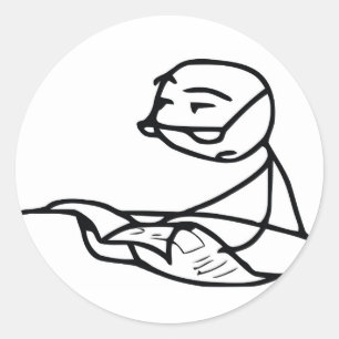 Newspaper Guy Classic Round Sticker