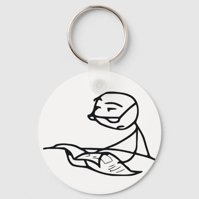 Newspaper Guy Keychain (Front)