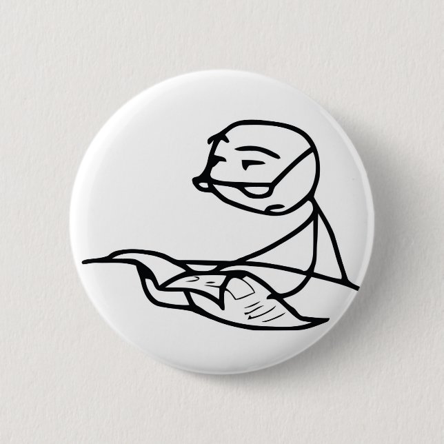Newspaper Guy Pinback Button (Front)