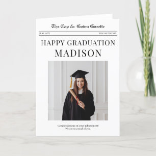 Newspaper Happy Graduation greeting card