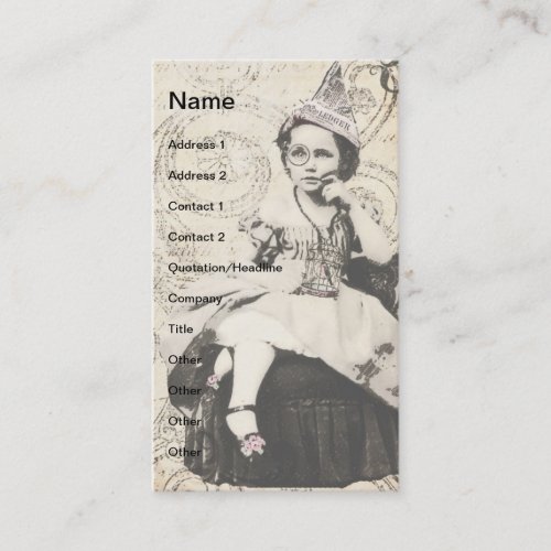 Newspaper Hat Gal 5 Business Card