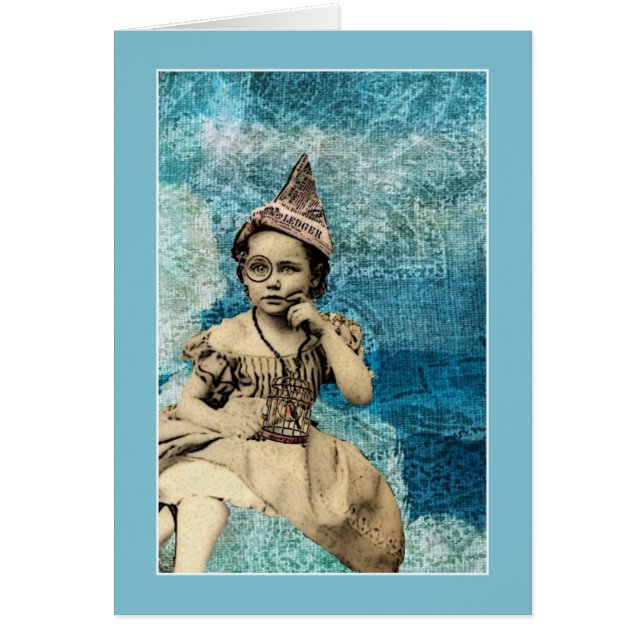 Newspaper Hat Gal All Occasions Cards (Front)