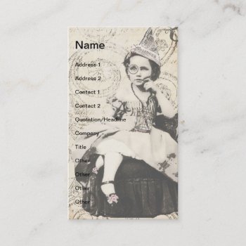 Newspaper Hat Girl Digital Art Business Card by businesscardsforyou at Zazzle