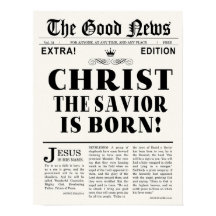 Newspaper Headline Christmas Print