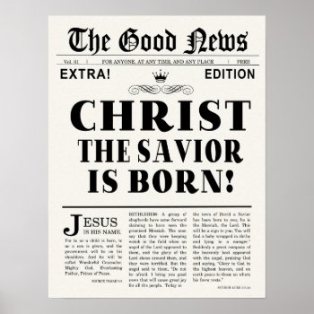 Newspaper Headline Christmas Print by LightinthePath at Zazzle