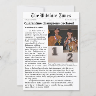 Newspaper Holiday or Announcement Card