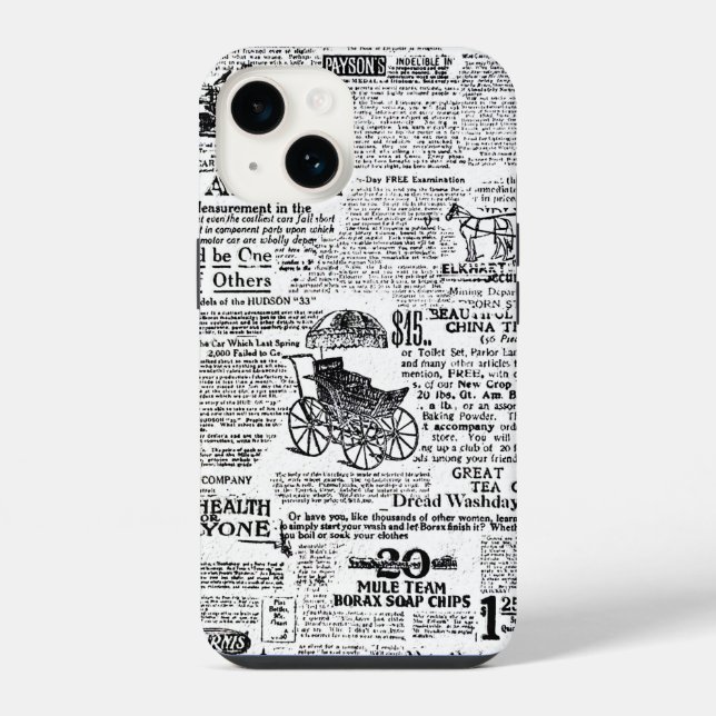 Newspaper Iphone Case (Back)