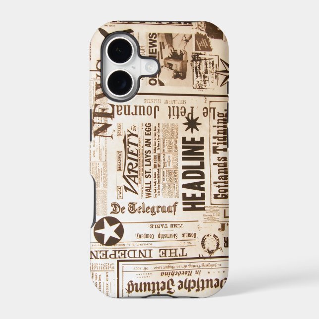 Newspaper Iphone Case (Back)