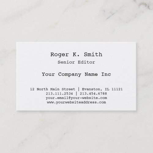 Newspaper Journalist or Magazine Editors Retro Business Card