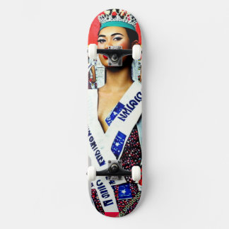 Newspaper Mache "Miss Solomon Islands" Skateboard