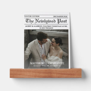 Newspaper Merry and Married Photo Picture Ledge
