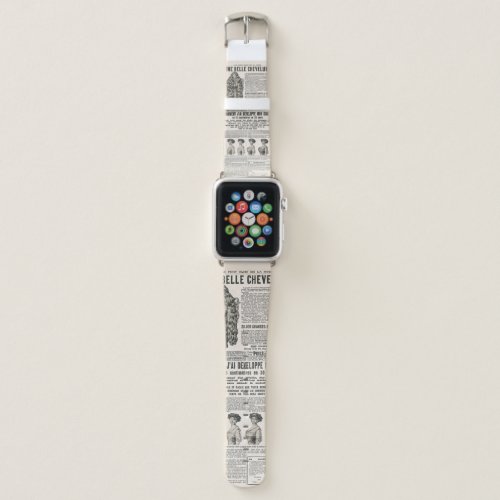 Newspaper page with antique advertisement apple watch band