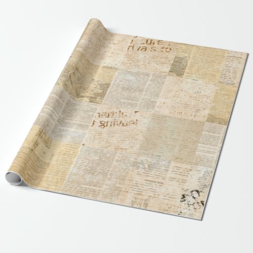 Newspaper paper grunge aged newsprint pattern back