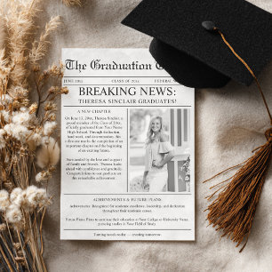 Newspaper Photo Graduation Announcement